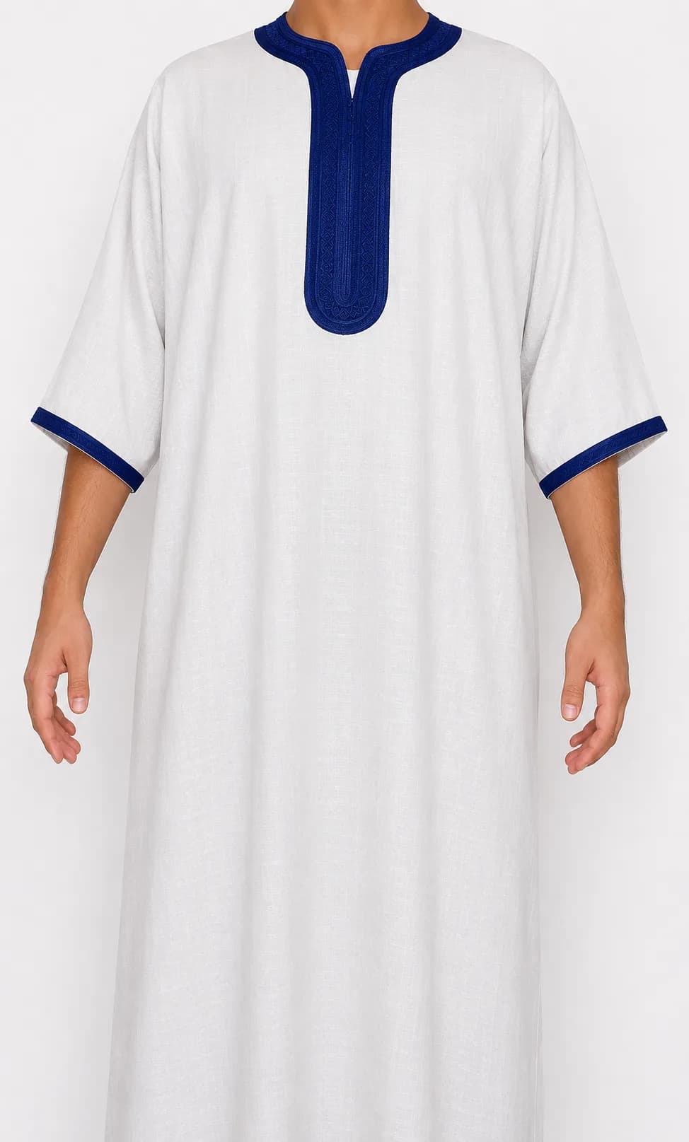 Blanc au col bleu — gandora lin